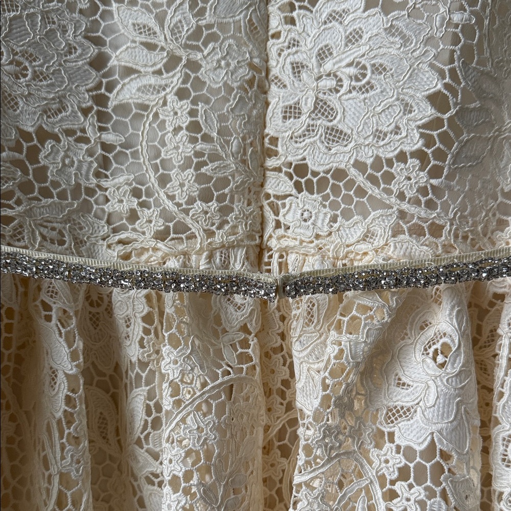Self-Portrait Crystal Embellished Lace Bow Mini Dress - Picture 10 of 11